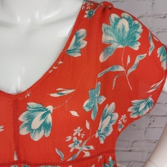 Patrons Of Peace Boho Floral Butterfly Sleeves Dress - Picture 2 of 8